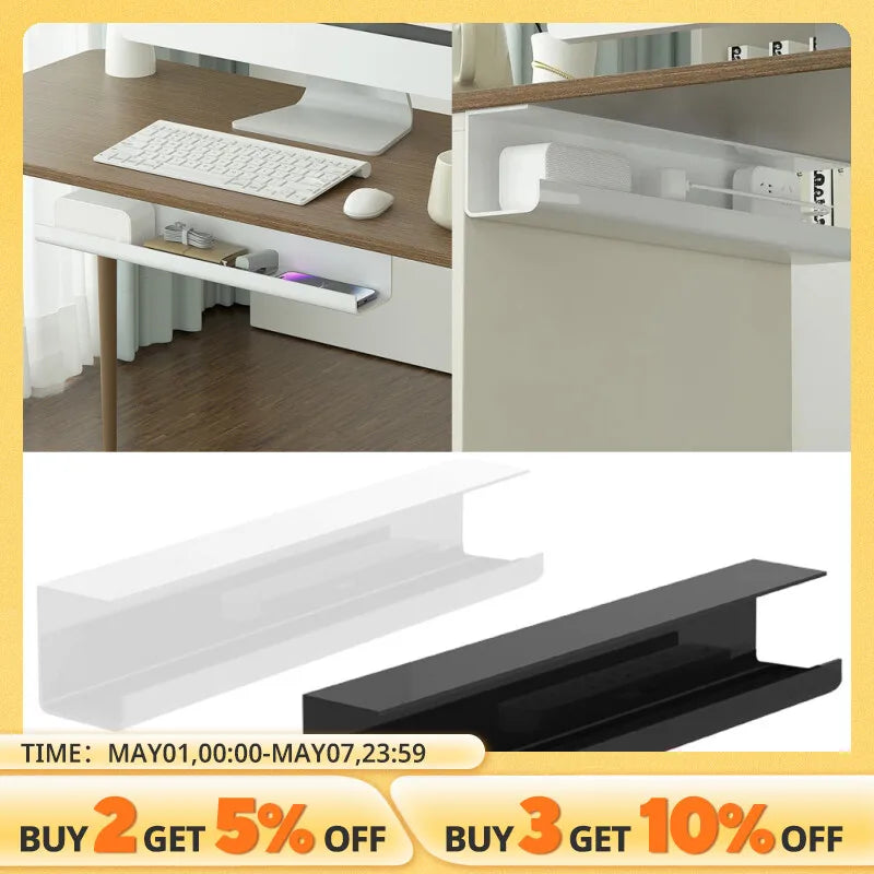 Under Table Cable Organizer Tray